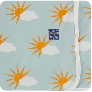 COPY - Kickee Pants Swaddling Blanket in Spring Sky Partial Sun Print